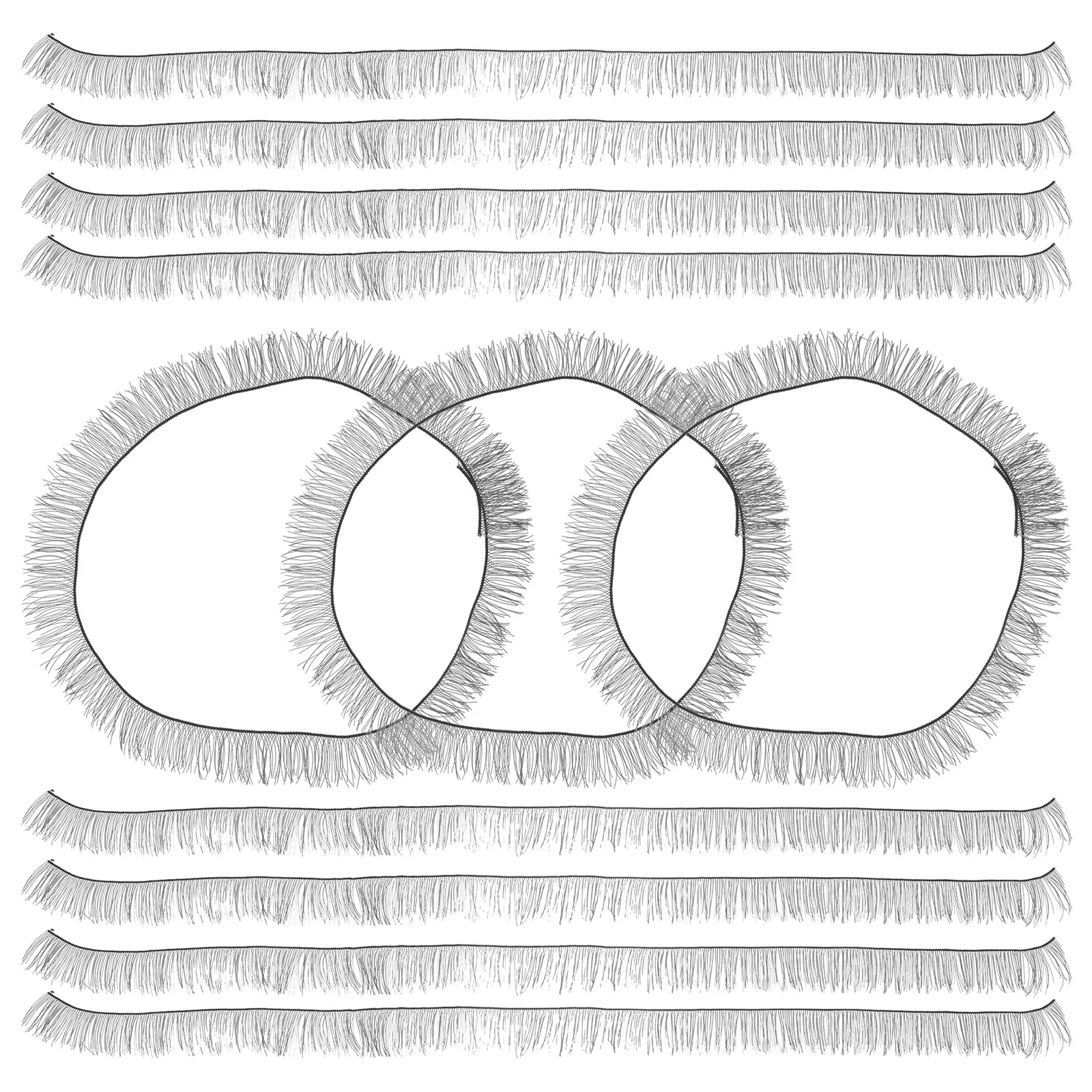 

30 Pcs Cosplay Accessories Eyelash Strip Supplies Decorative Eyelashes for Home Simulated Crafts Fake Small