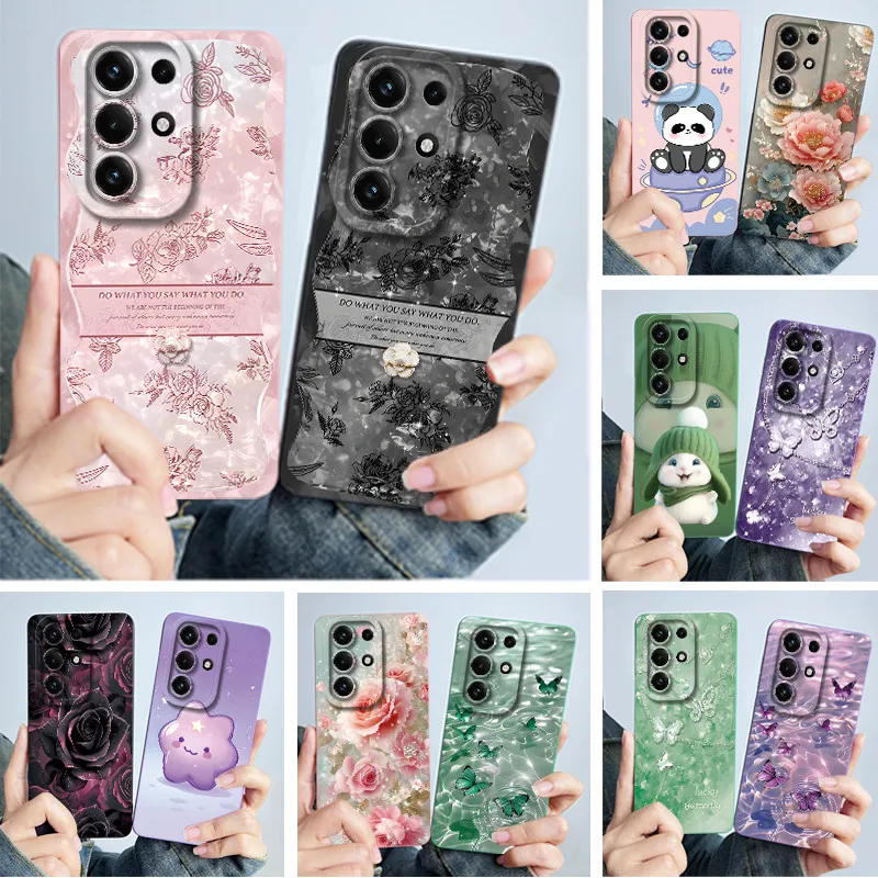 Simplicity Oil Painting Floral Silicone Soft Shockproof Back Cover