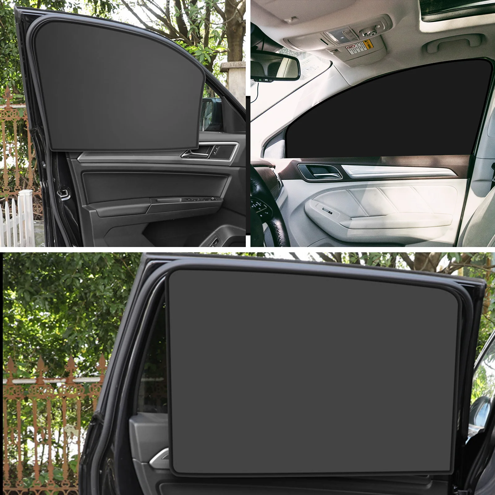 Pare Soleil Fenêtres Voitures,Pare-Soleil Voiture Rétractable Bloqueur  Fenêtre Arrière Store avec Ventouse pour Pare Brise Avant et Arrière  (58x125cm)