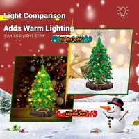 377PCS Christmas Tree Building Blocks Set, DIY Model Assembly Toy for Kids, Holiday Gift, Home Décor & Desk Ornament Decorations 2