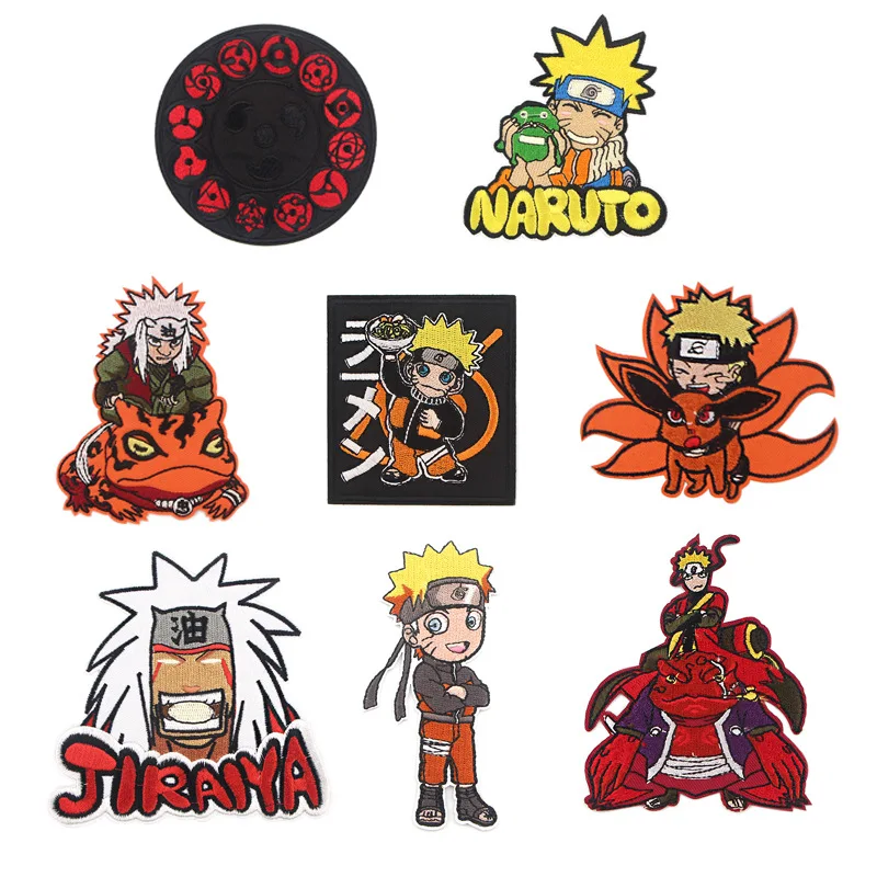 Anime Naruto sharingan Jiraiya Ironing Patches Embroidery Clothing Patch  Cartoon DIY Sewing Clothes Bag Decration Stickers Gifts| | - AliExpress