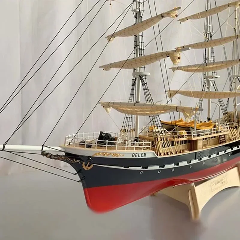 1/48 Rc Modello Di Barca A Vela A Tre Alberi Prodotto Finito Francese 1.2M Bele Telecomando Modello Di Simulazione Di Barca A Vela Giocattolo