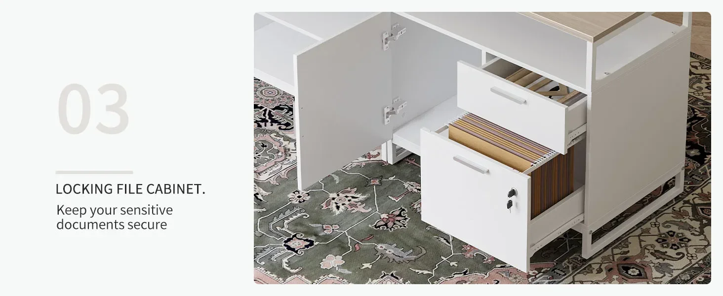 L shaped standing office desk
