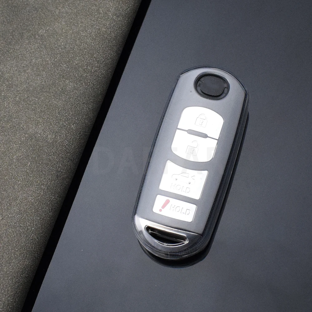 Transparent Car Key Case Cover with Keychain Clip