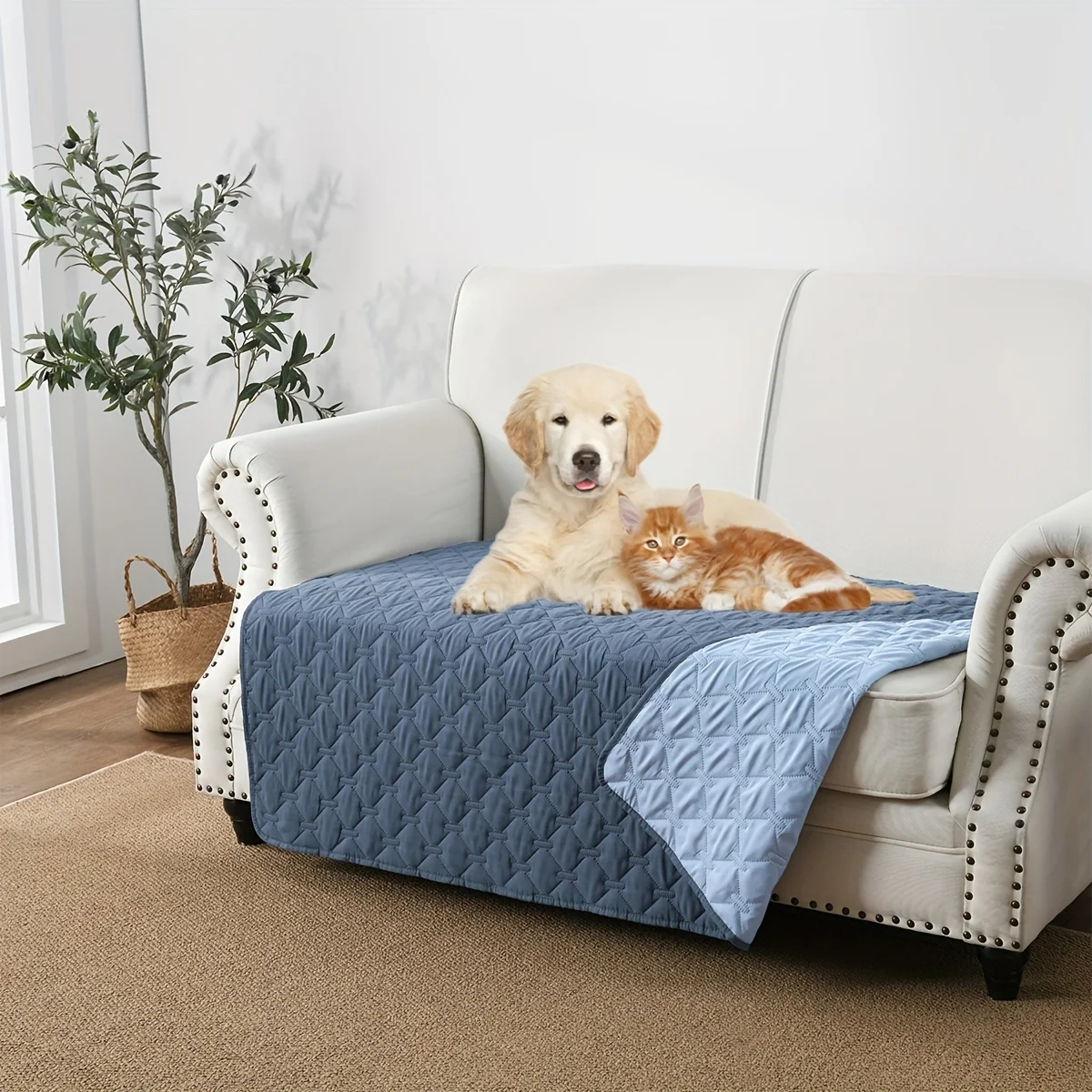 Double-Sided ANTI-LEAKAGE Dog Bed Cover Pet Blanket Sofa Couch Furniture Protector pet blanket
