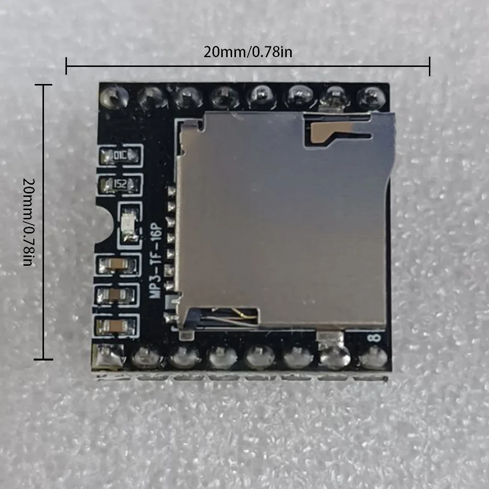 DFPlayer Mini MP3 Player Module TF Card U Disk Mini MP3 DF Player Audio Voice Module IO/Serial Port/AD MP3-TF-16P for Arduino