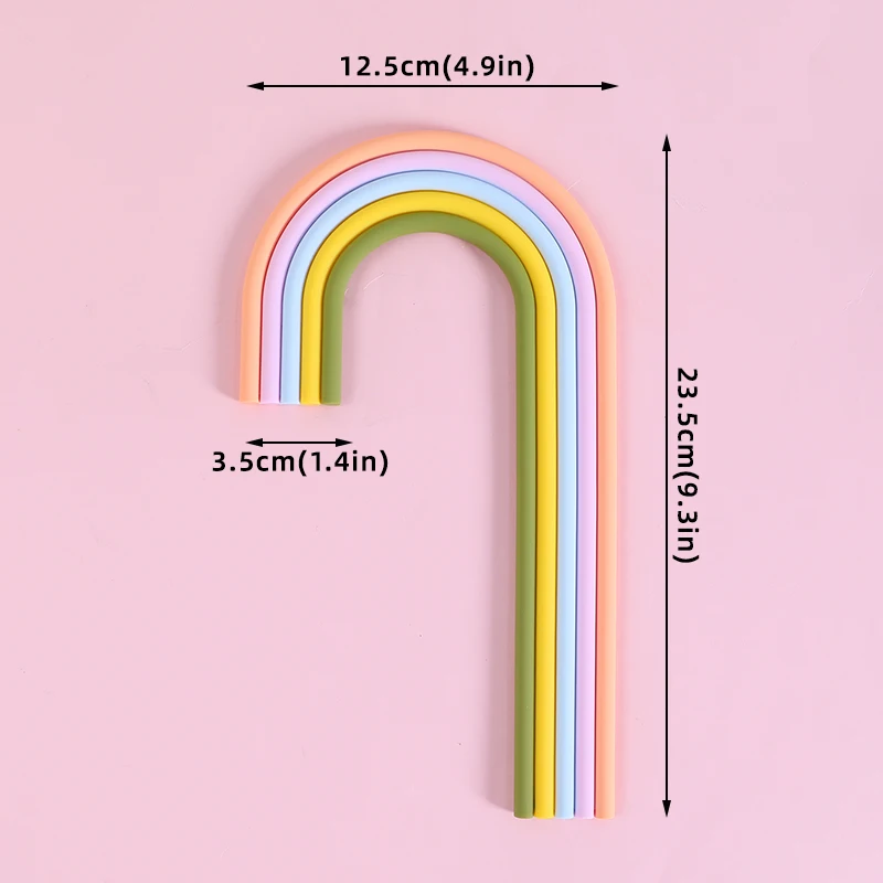 Vibrant Rainbow Cake Topper – Multi-Occasion Celebration Decoration