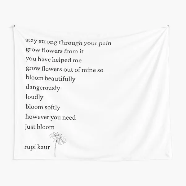 Украшение для стен Rupi Kaur Just Bloom, красивое одеяло с принтом, декоративный подвесной коврик, цветное покрывало для комнаты, для путешествий, гостиной