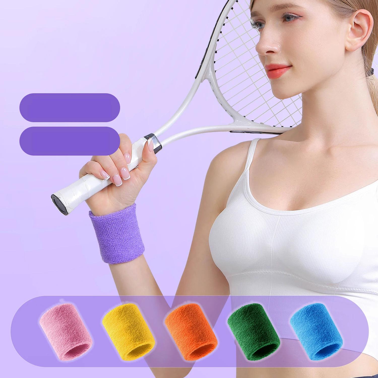 Wrist Guard 1 PC Towel Sports Wrist bands Tennis Sweat Bands Basketball Fitness Sweatbands Wrap Protection Badminton