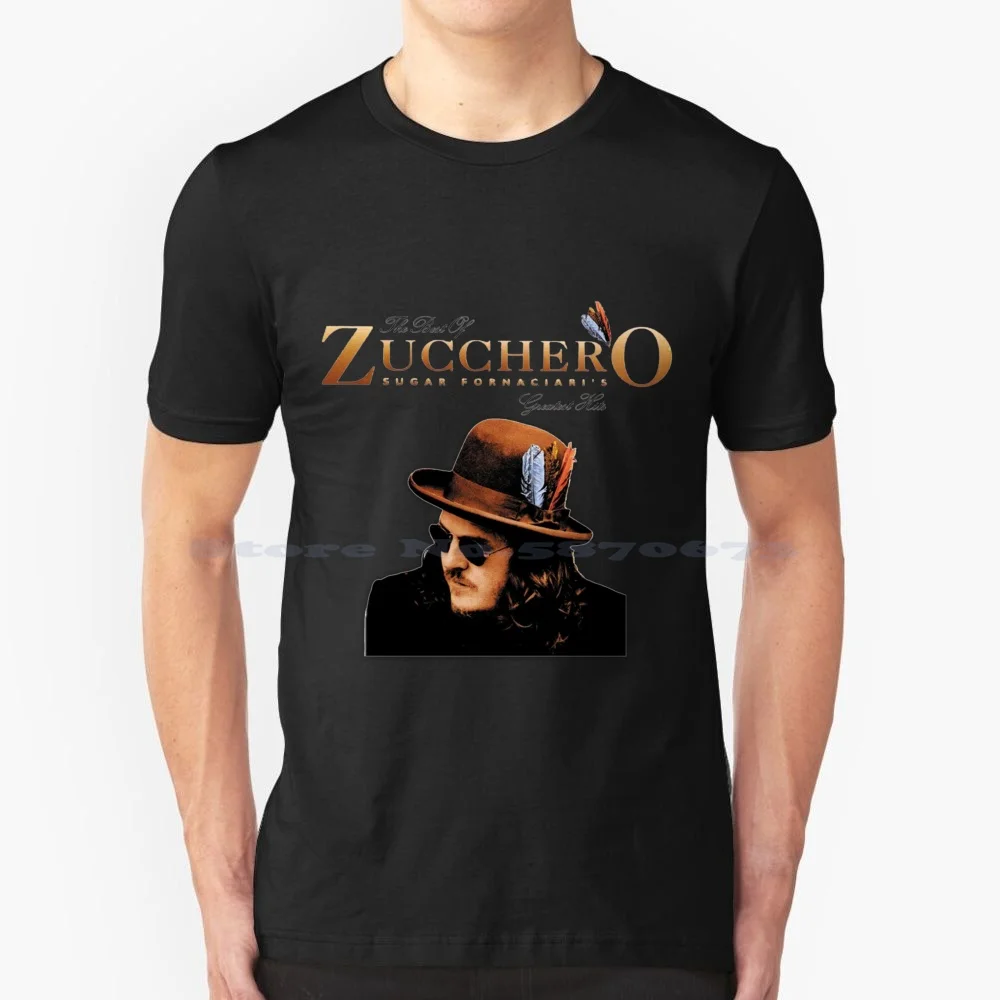 Zuchero A Zucca A Zucca T-Shirt 100% Cotone Tee Zucca Logo Zuchero Tour Zucca Cantante Italiana Fly Zucchero Album