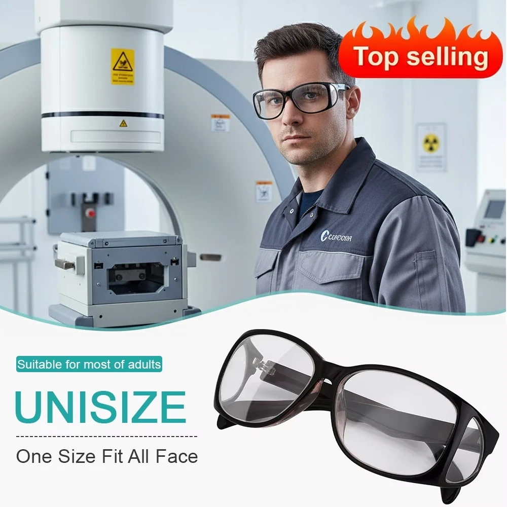 Bleibrille mit strahlendem Strahlenschutz, 0,5/0,75 mmpb, Brille mit seitlicher Abschirmung, Röntgen-Gamma-Ray, Plomados für Rayos X