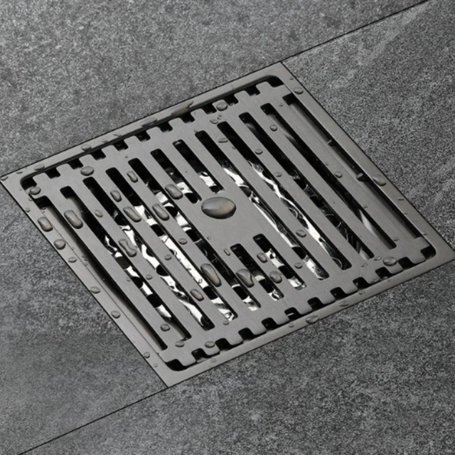 ท่อระบายน้ำแบบสี่เหลี่ยมกันกลิ่น สำหรับระเบียงสแตนเลส สีเทา สำหรับเครื่องซักผ้า ห้องน้ำ และฝักบัว 1