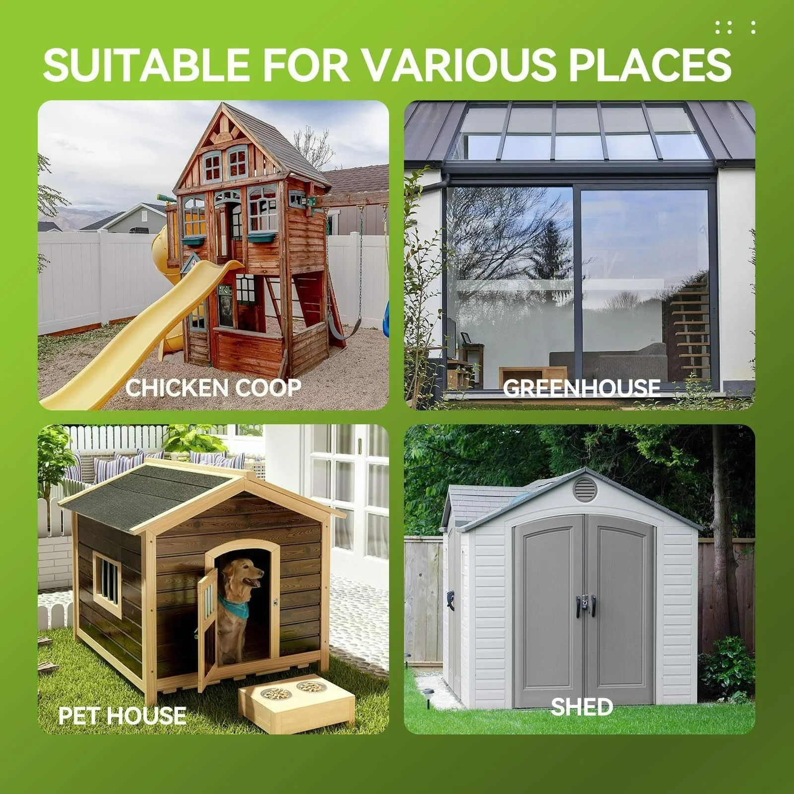 20W-30W High Efficiency Solar Exhaust Fan for Greenhouse/Dog House/RV - Auto Ventilation Weatherproof W/Solar Panel | EESBAO