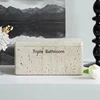 Natural Cave Stone Bathroom Cotton Swab Storage Box Retro Travertine Jewelry Perfume Storage Container Home Accessories 5