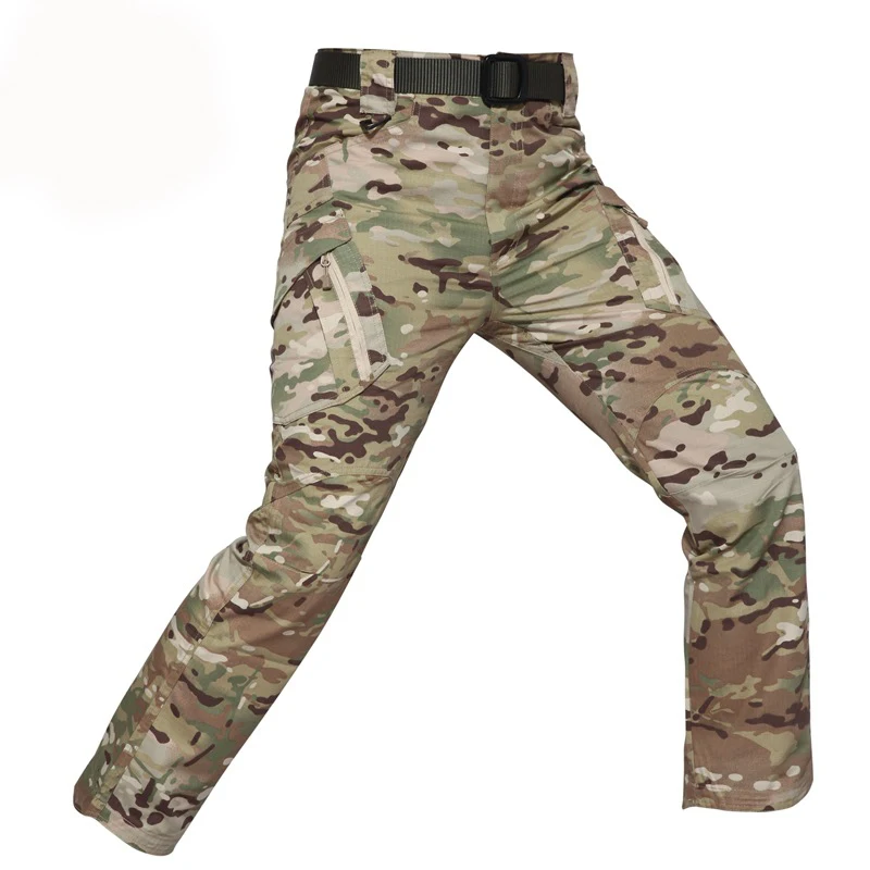 City Hunting Casual Cargo Pants Elastic Outdoor Trousers Men Slim Many Pockets Waterproof Wear Resistant Tactical Pants casual pants hiking pants