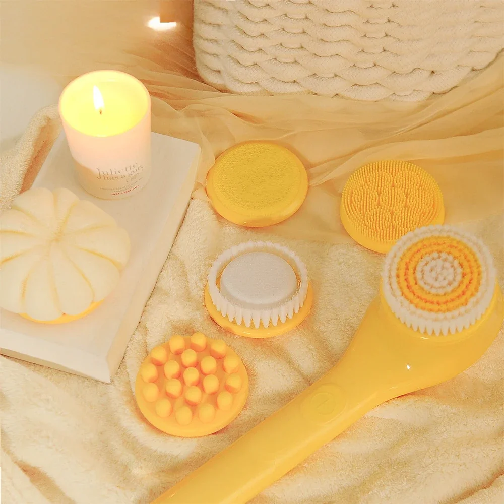 Intelligent electric bath rubbing instrument, long-handled back rubbing artifact, whole body waterproof, new strong ash