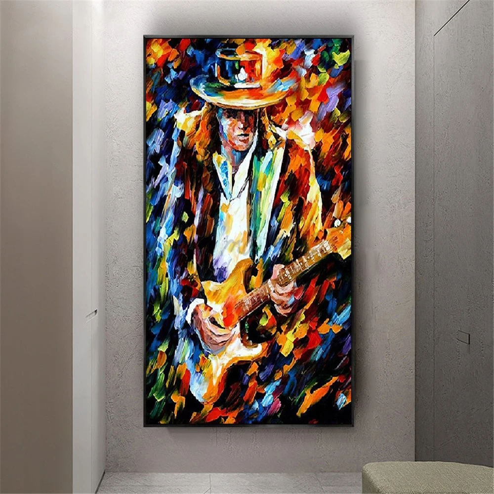 

Modern Musician Bar Pictures 100% Handpainted Oil Panting Original Abstract Canvas American Art Jazz For Home Decor Wall Gifts