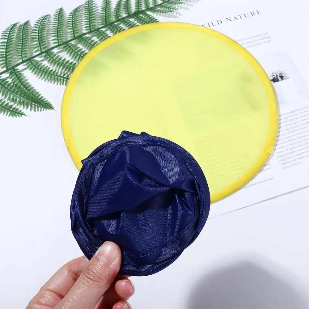 Folding fan portable fan hand fan portable flying disc Collapsible Summer Round for Outdoor with Pocket Child Toy Flying Disk Folding Fans Circular Fan