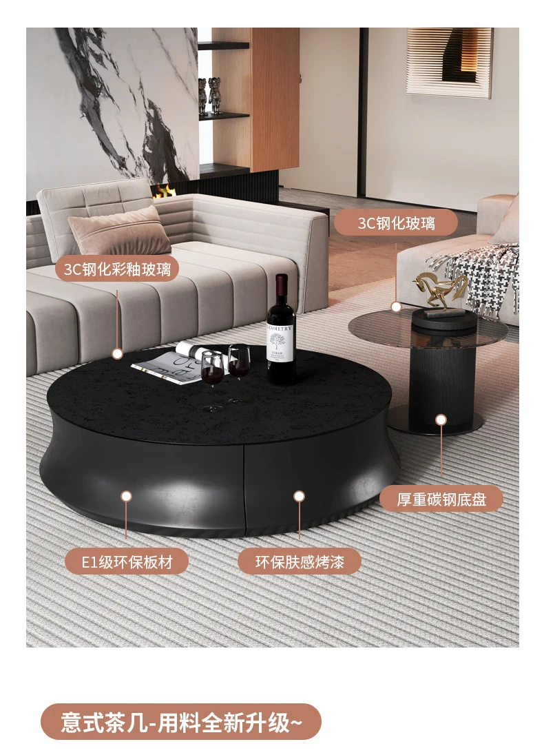 Irregular Entryway Coffee Tables Round Black Unique Modern Side Table Makeup Designer Mesa Auxiliar Salon Living Room Furnitures