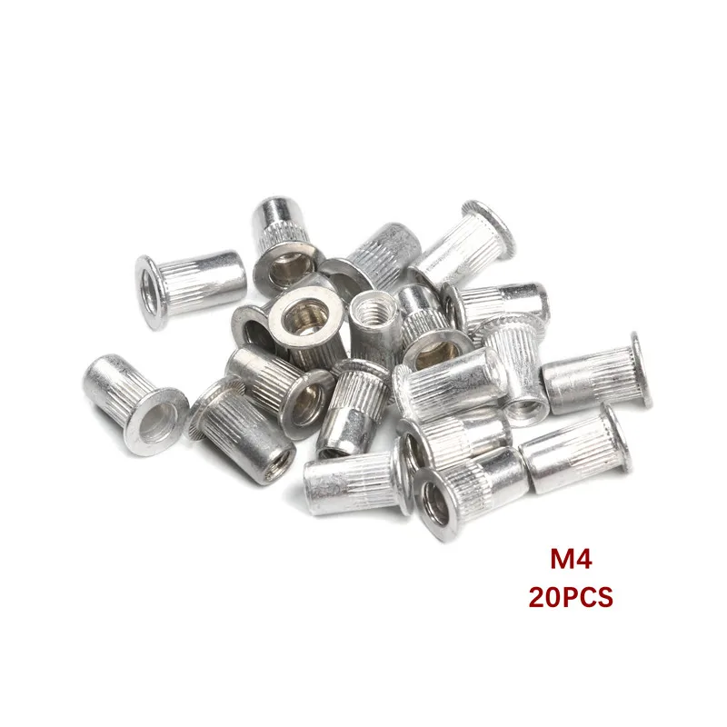 10/20/50Pcs M3 M4 M5 M6 M8 M10 Резьбовые Заклепки Aluminium Klinknagel Moer Platte Kop schroefdraad Klinknagel Insert Nutsert Cap Klinknagel Moer