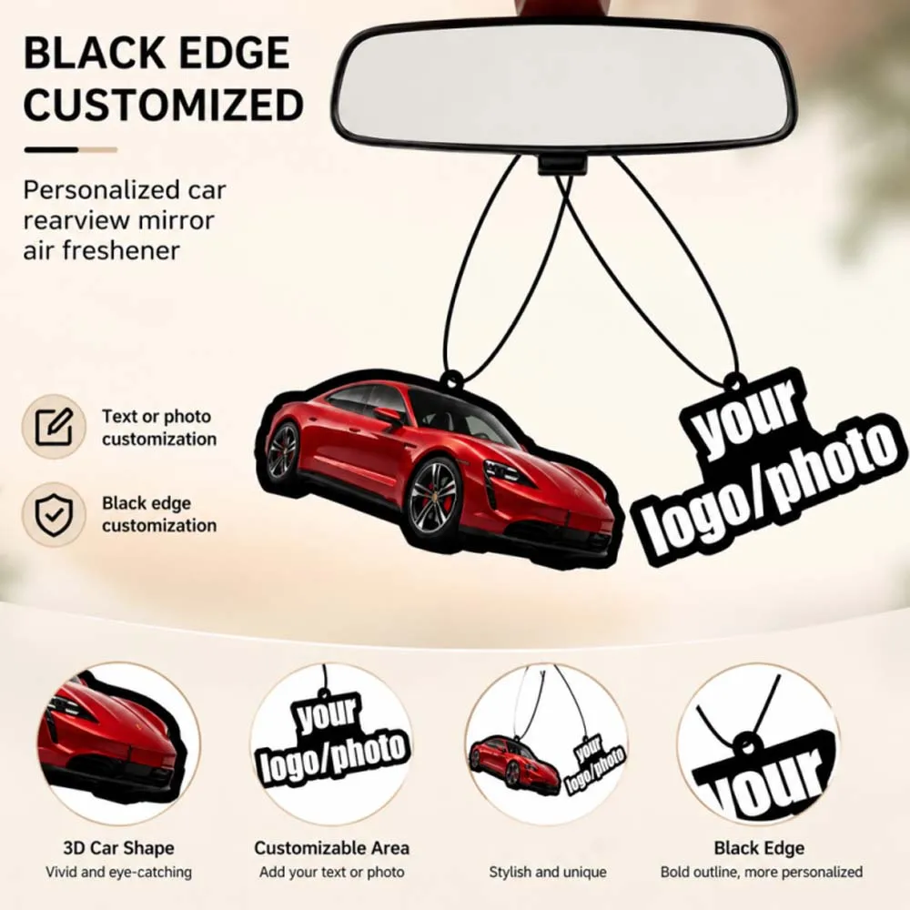 Custom photo logo car air freshener, paper scented card, car interior decorative scented card