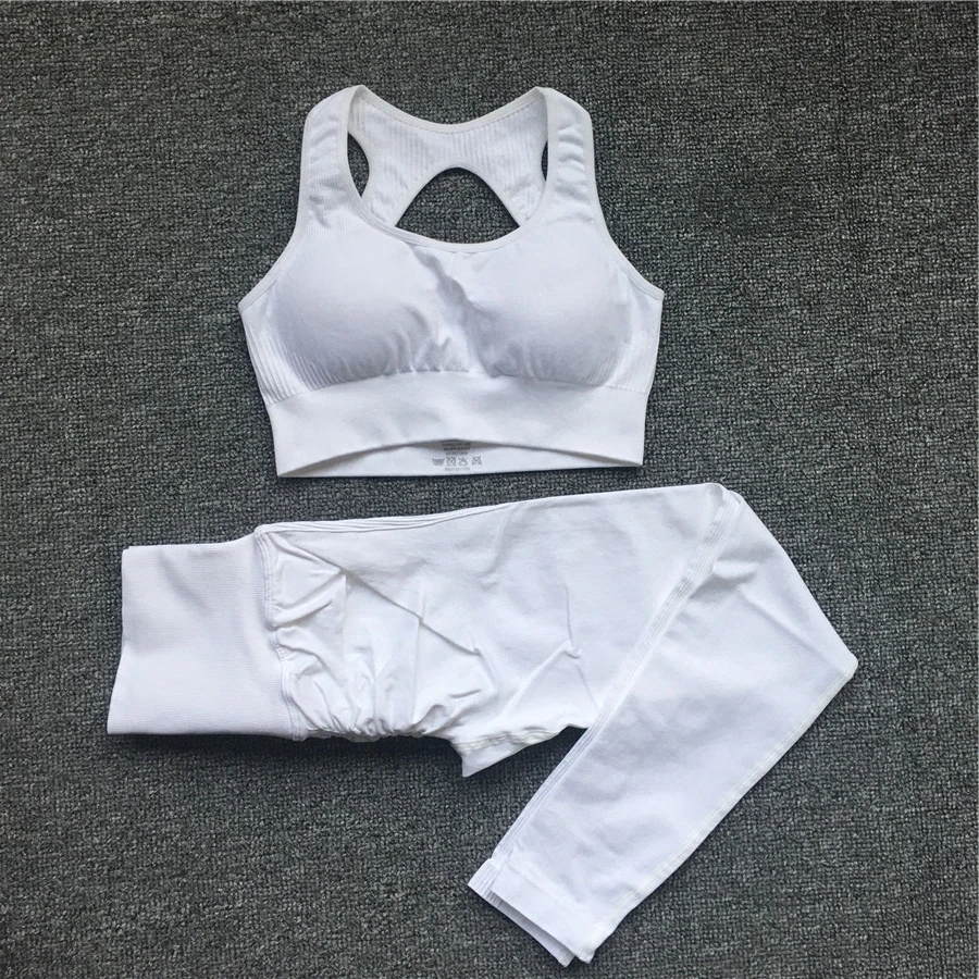 2024 Plus XL Seamless Women Fitness Arise Epic Yoga Sets High Waist Gym Scrunch Leggings Sports Bra Workout Active Wear Suits