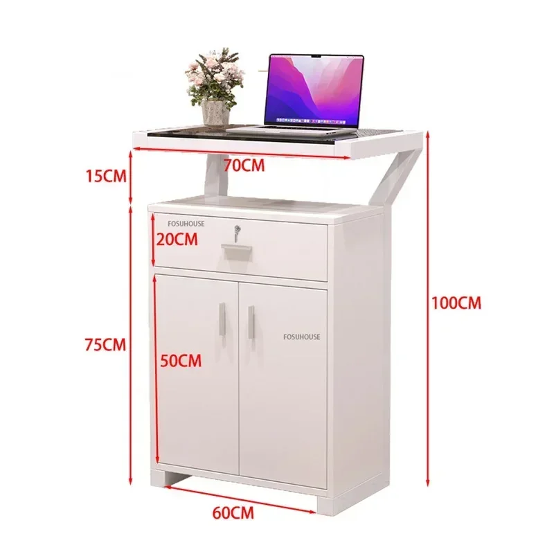 Modern Light Luxury Podium Stand Small Welcome Desk Guide Desk Creative Company Reception Desks Clothing Store Cashier Counter