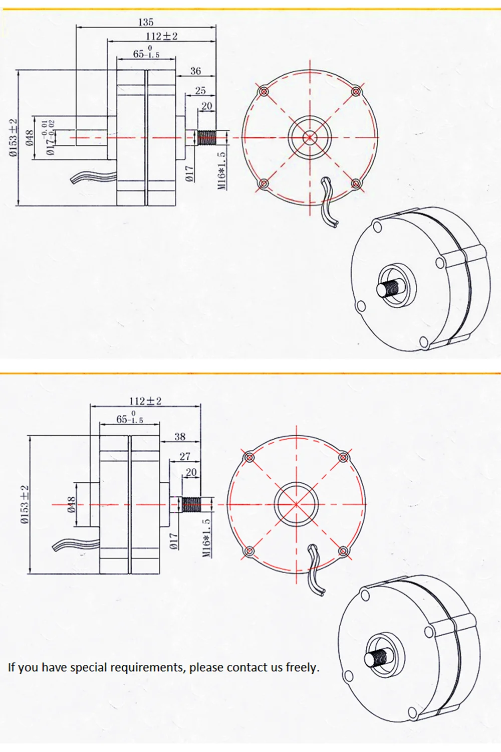 1000W Generator 12V 24V 48V 3 Phase Gearless Permanent Magnet AC Alternators Wind Turbine Suitable for various scenarios