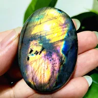 Pierre de Labradorite naturelle, pierres de palmier en cristal, jouet de guérison, cristaux Feng Shui, décoration de la maison 4