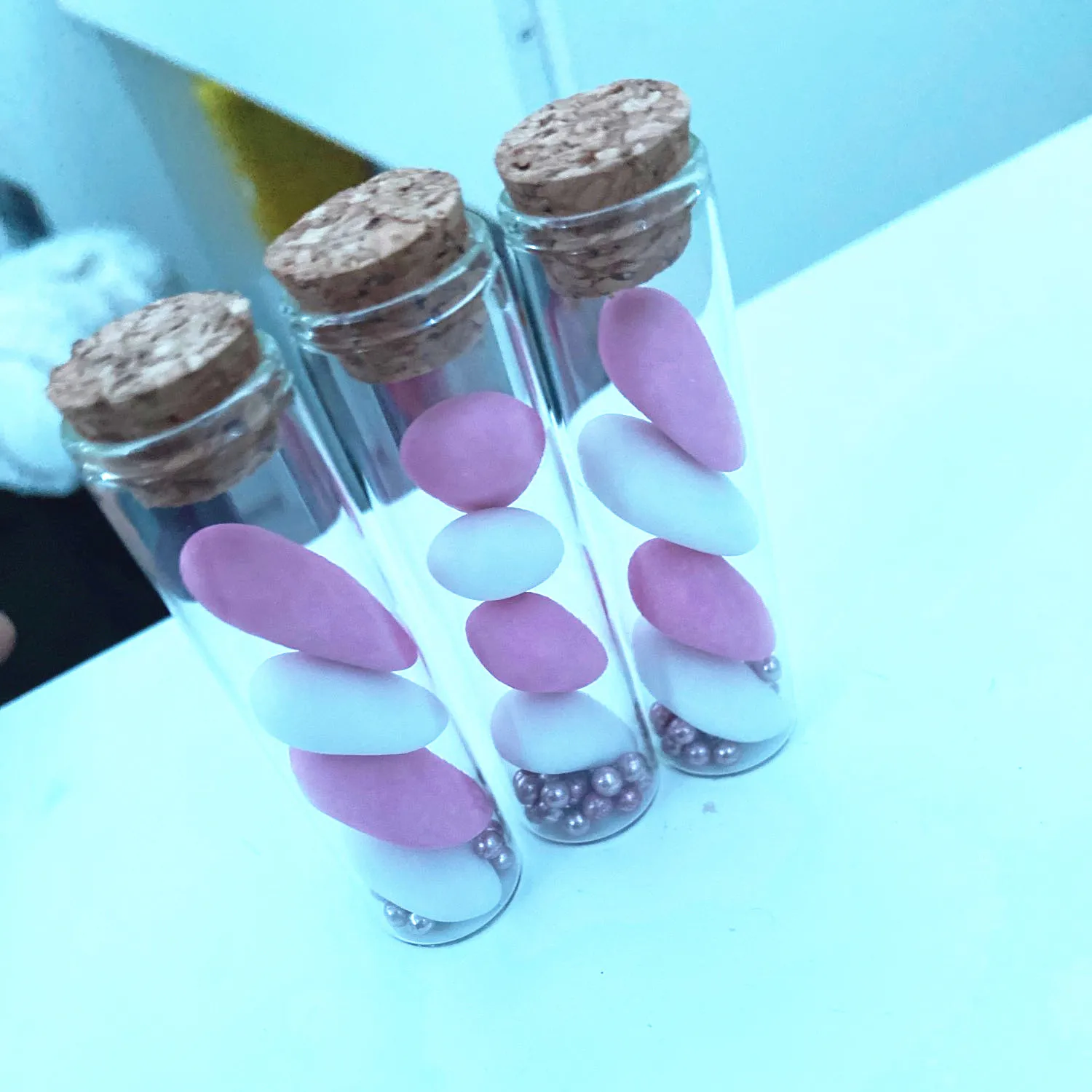 Dragees Test Tube 20*25*80mm Glass Bottle Wedding Dragees Marriage Glass Jars Container DIY Crafts Candy Bottle Wedding Gift 4