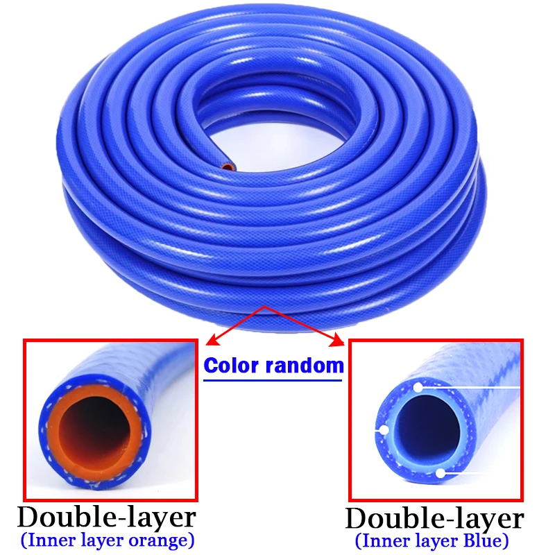 Rubber Hose 1m/Lot Inner Diameter 6-50mm Silicone Hose Heat Resistant High Presure Automobile Cylinder Vacuum Pipe Double Layer Rubber Hose