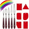 11pcs Professional Stainless Steel Palette Knife Set For Acrylic, Oil, Watercolor & Rock Painting 5
