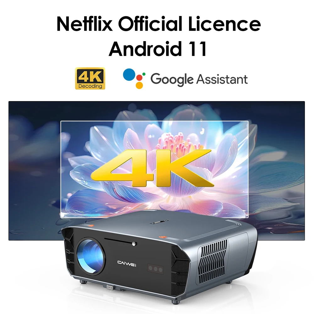 Google System 4K beamer Projector Netflix Official Licence Android 11 Projectors 5G WiFi Video Dolby video Smart Home Theater