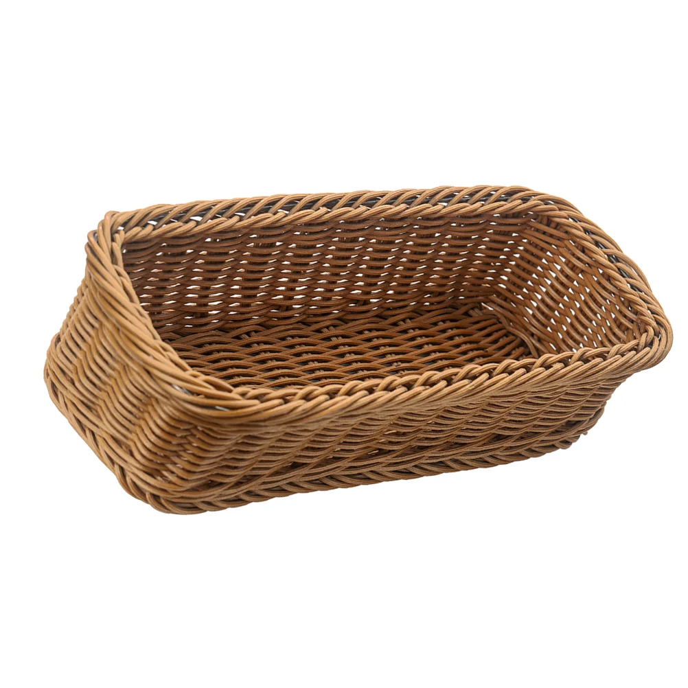 

Plastic Rattan Woven Cutlery Storage Basket Chopsticks Holder Spoons Fork Storage Box Container Tableware Organizer