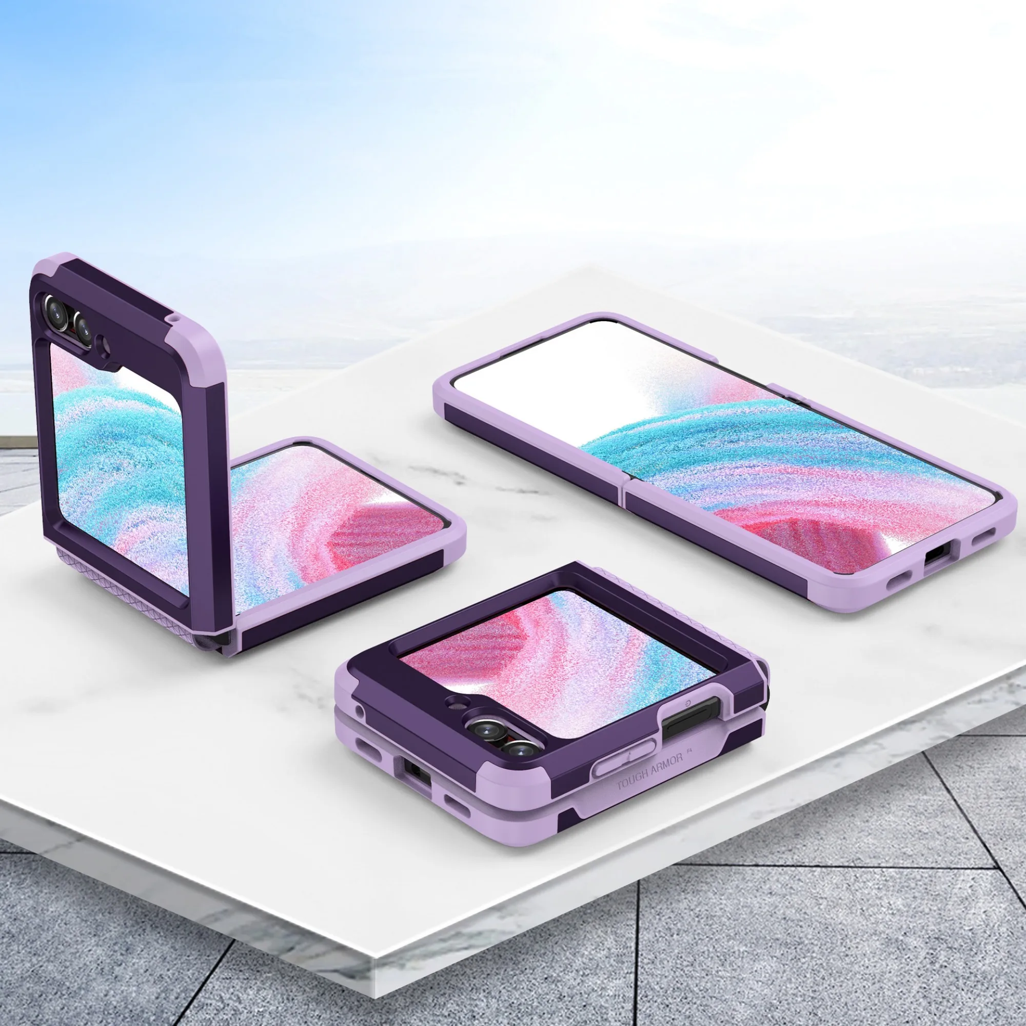 Electroplated Armor Hinge Integrated Phone Case - Hard Shell Protective Cover