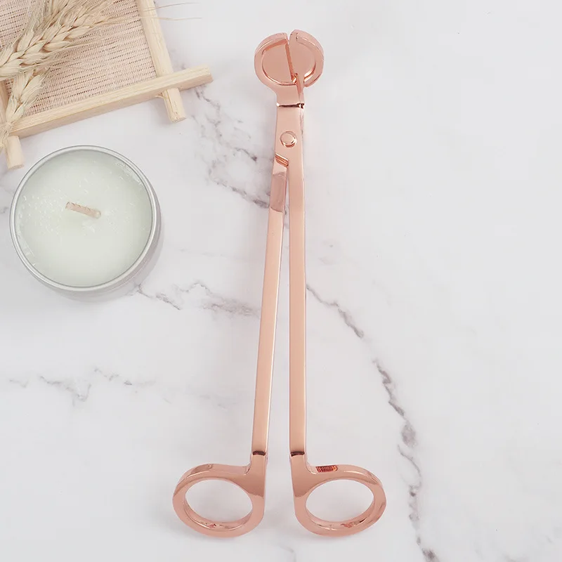 Candle Wick Trimmer Stainless Steel Candle scissors trim wick Cutter  Snuffer Round head 18cm Black Rose Gold Silver Red Bronze - AliExpress