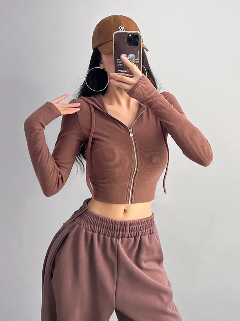 

Sweet Hot Spring Autumn Hot Girls Super Short Sweatshirt Women High Waist Top Thin Fashion Hoodie American Tops Fashion 3VNT