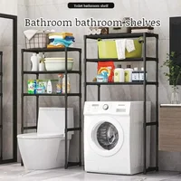 Washing Machine Storage Rack 3 Layers Adjustable Portability Balcony Storage Racks Floor Standing Toilet Bathroom Accessories 2