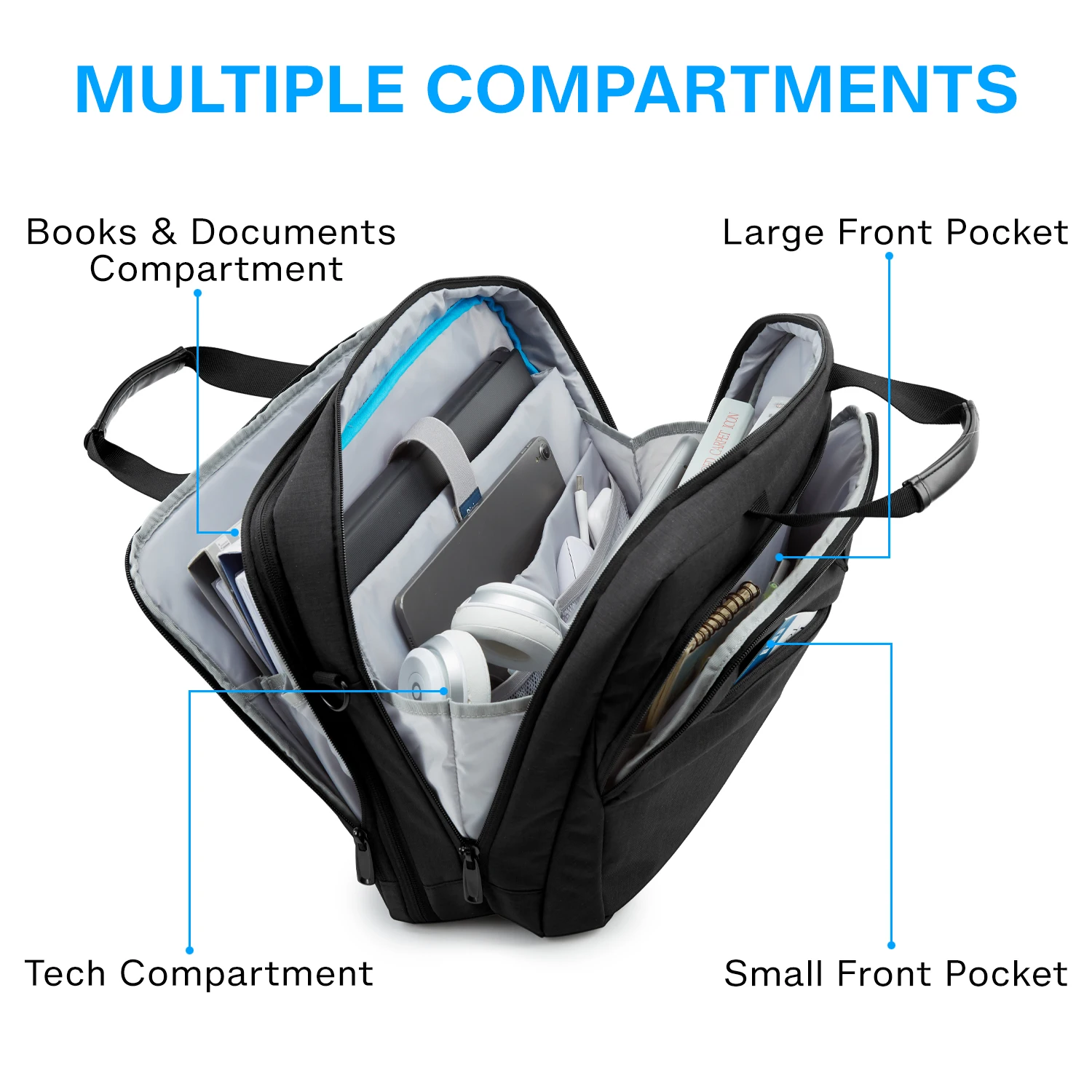 bombes extensible pour ordinateur portable pour sac sac lancé pour ordinateur pouces