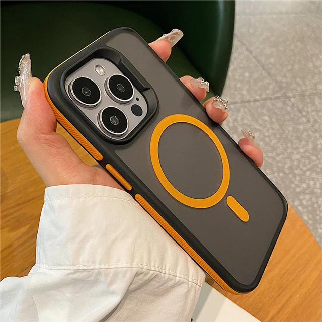 Luxury Magsafe Magnetic Matte Bicolor Frame Phone Case with Air Protective Cover