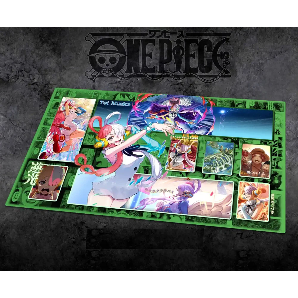 60*35*0.3Cm OPCG One Piece Dedicated Game Card Mat Luffy Nami Zoro Perona Battle Game Anime Lock The Edge Table Mat Gift Toys