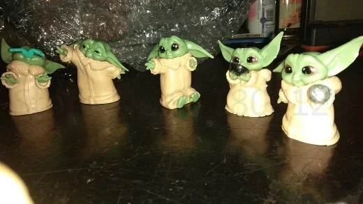 5pcs Baby Yoda Grogu 4-7cm action figure toys