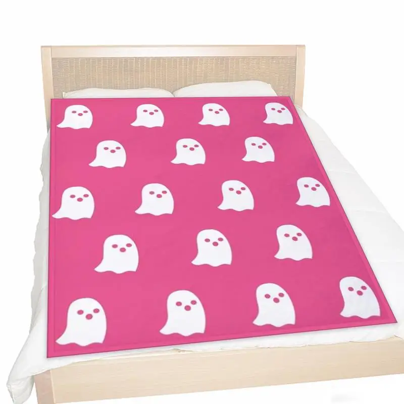 

Ghost Blanket Warm Ghost Blanket Flannel Fall Blanket For Bed Sofa Couch Halloween Fuzzy Blanket For Pets Or Children Use