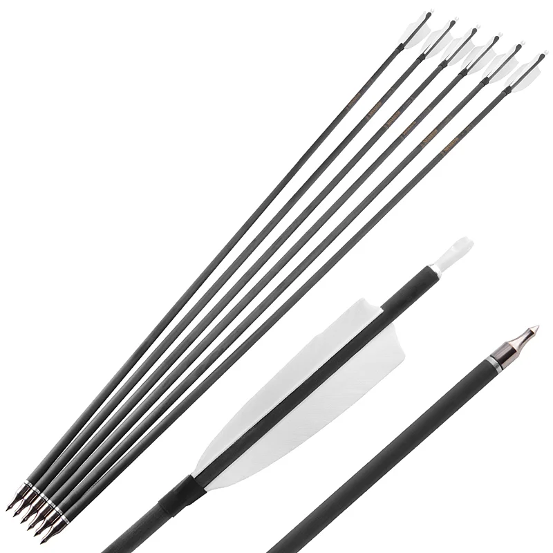 Lot De 12 Ou 24 Fûts (tubes) Flèches En Carbone Pur SP400 ID6.2 - 30 Pouces - Pour Arc Classique Ou à Poulies