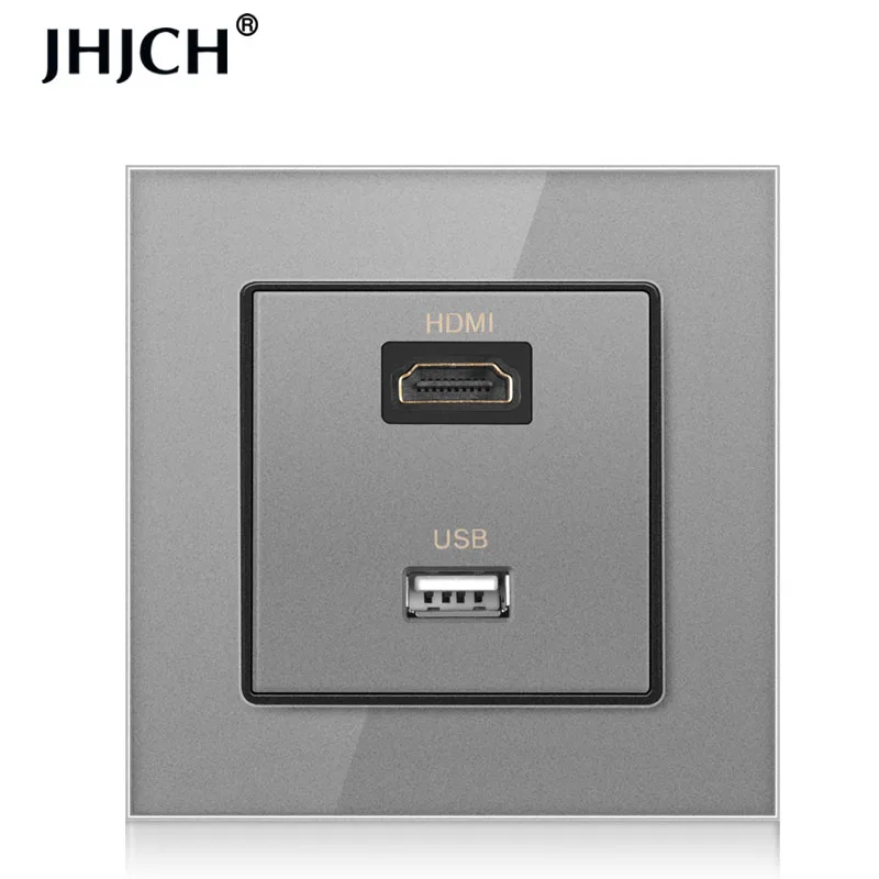 jhjch hdmi painel de vidro temperado cristal compativel porta usb tomada jack 20 04