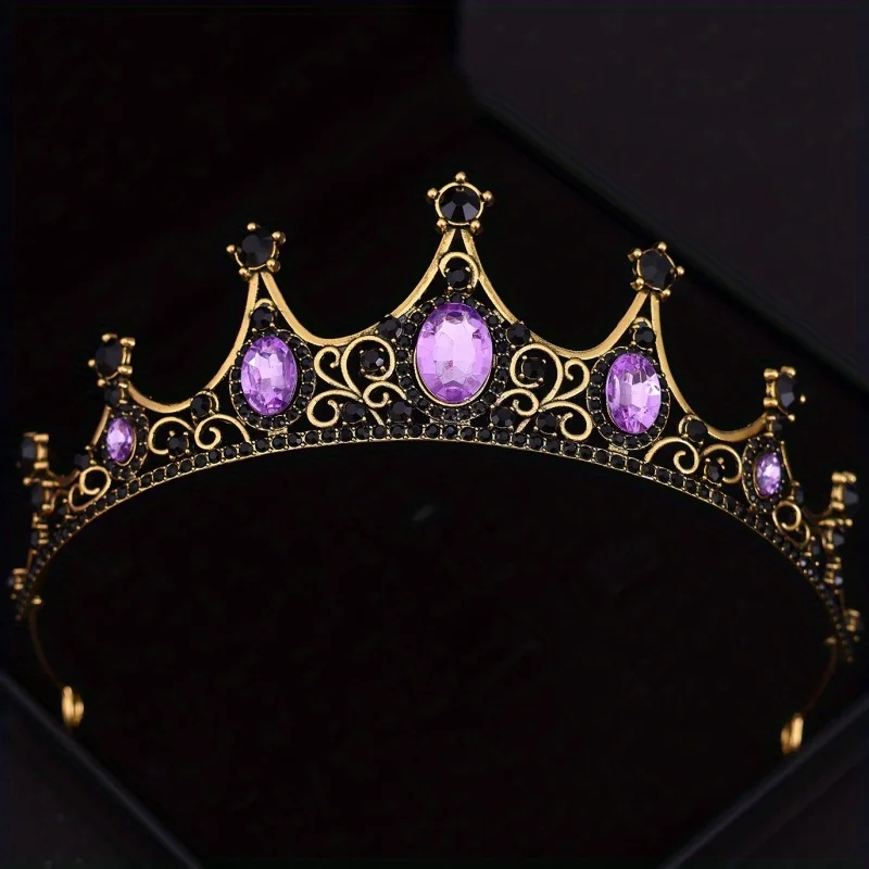 Barocke Kristall Tiaras und Kronen für Frauen Party Strass Prom Diadem Braut Hochzeit Haarschmuck Schmuck Krone Tiara – Detail 16
