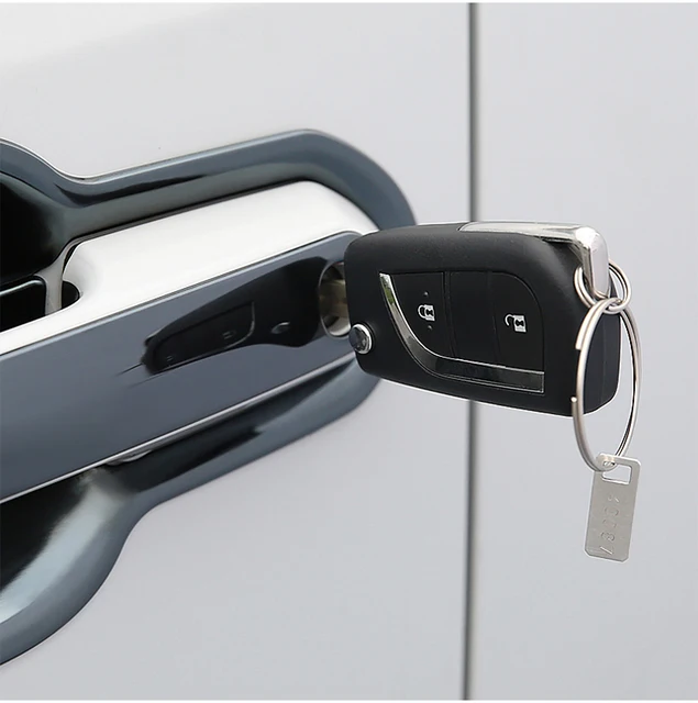 PPXDM Edelstahl Türgriffabdeckung Für Toyota RAV4 2019-2023 - Schwarz Chrom Schutz & Styling