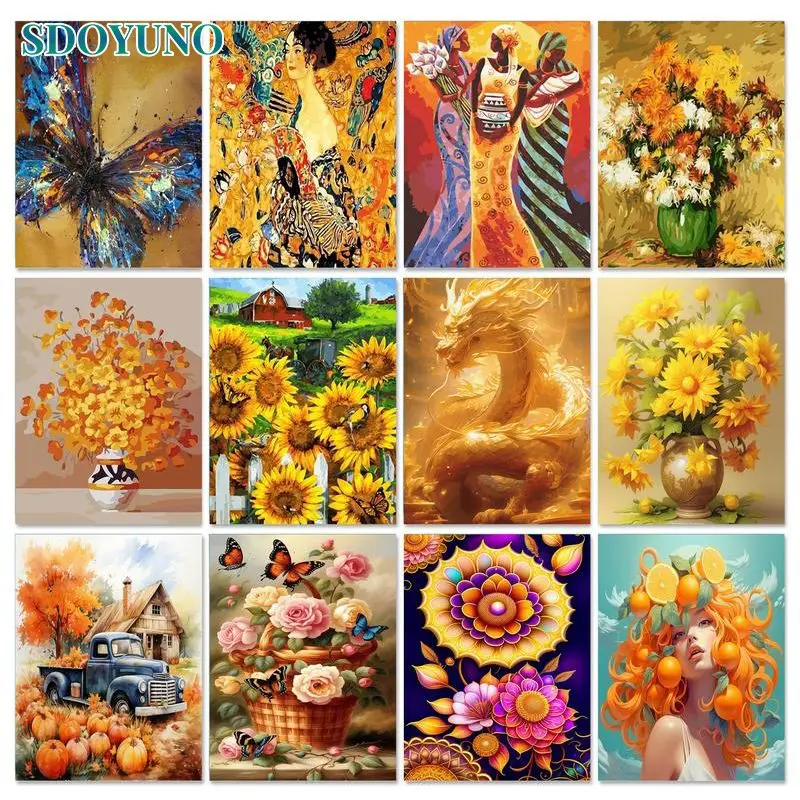 

Акриловая краска по номерам, садовый пейзаж, рисование на холсте, Раскрашивание по номерам «сделай сам» для взрослых, стартовый набор, художественный подарок, домашний декор