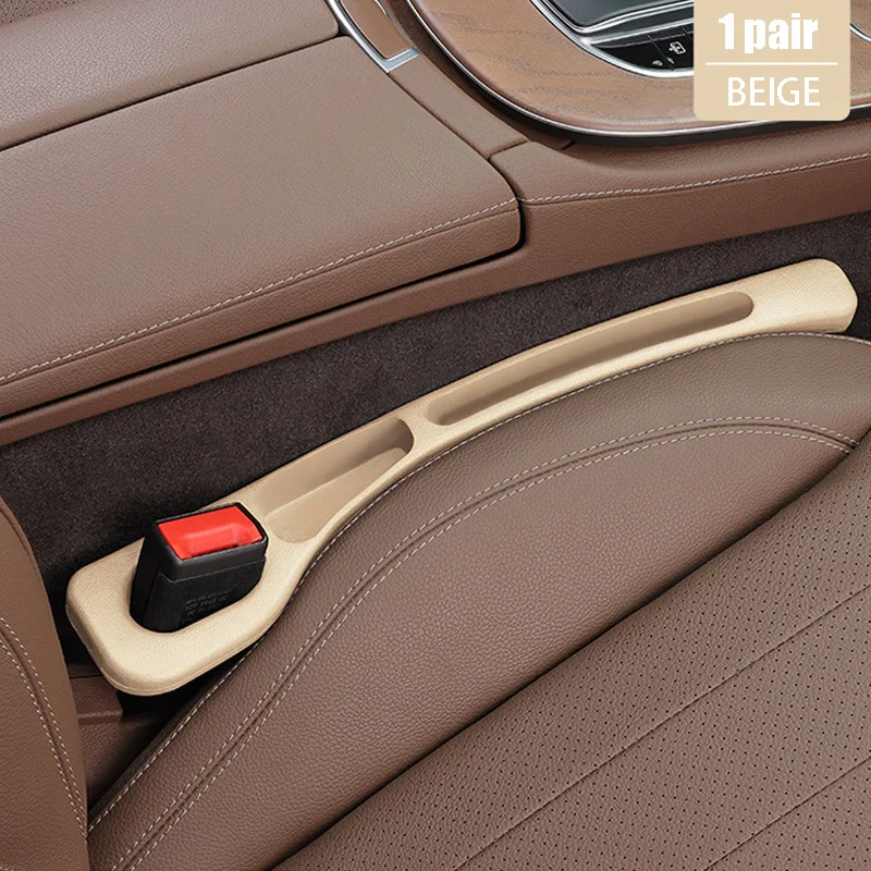 Car Seat Gap Filler 2Pcs Car Seat Gap Filler Organizer PU Waterproof Universal Car Seat Gap Anti-leak Stopper Strip 2Slot Storage Organizer