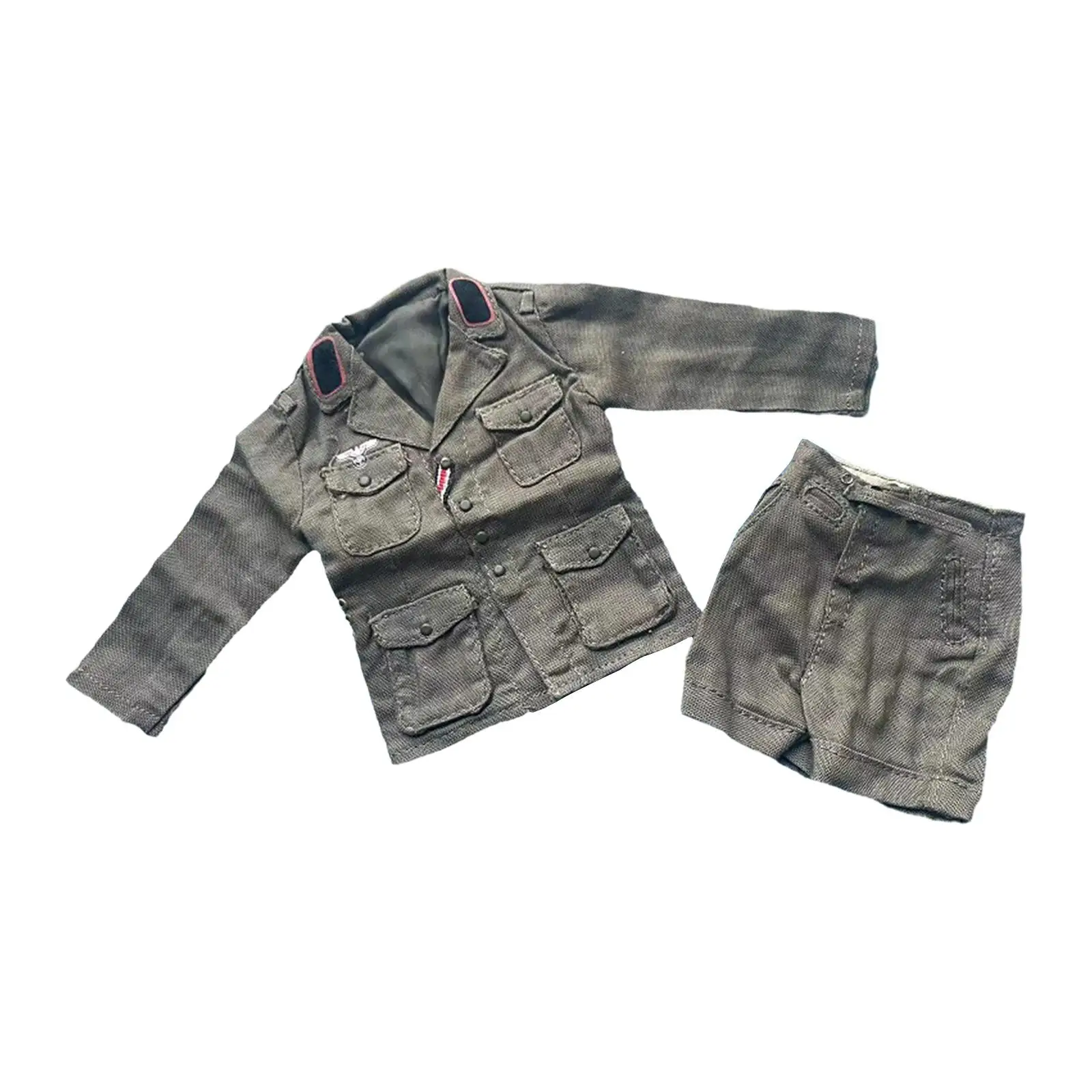 

1:6 Scale German Soldier Uniform German North African Coat and Shorts Outfits for 12inch Collectable Action Figures Accessory